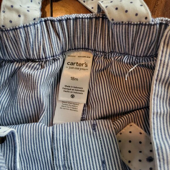 Baby boy bundle 18 months Oshkosh Plaid Shortalls Carters Suspender shorts top - Picture 9 of 11